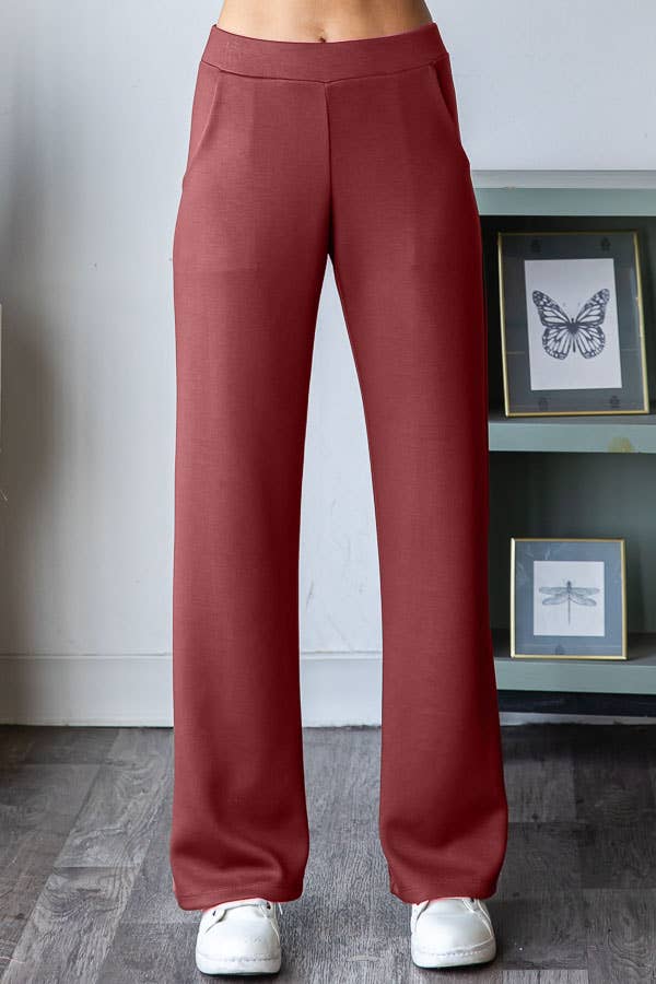 7th Ray - Wholesale Pants - Women's - Solid Modal Tech Elastic Waist Pants with Pockets P5770