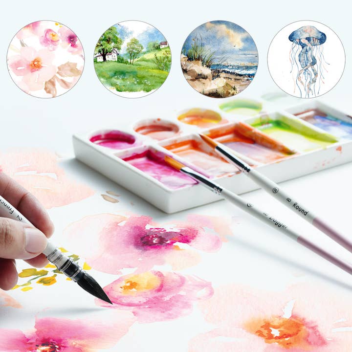 Artify - Wholesale Paint/wax brush - ARTIFY 9 PCS Travel Watercolor Brushes for Beginners & Pros13