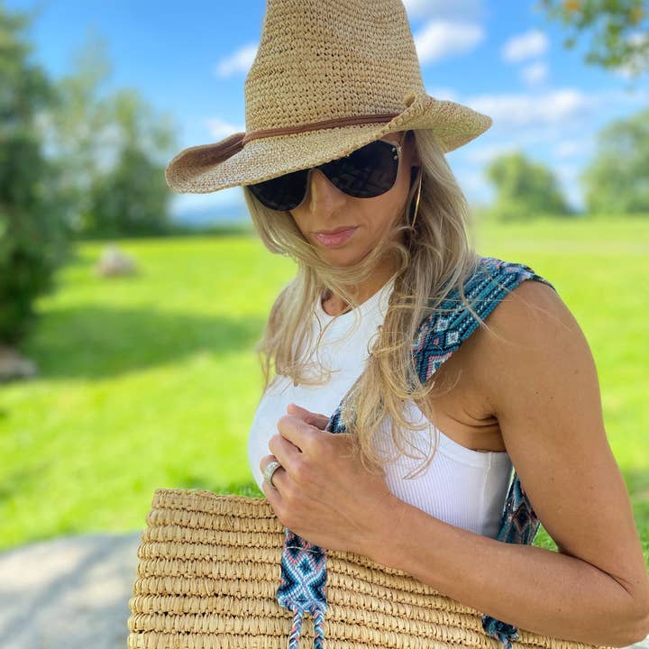 Chloe Alexis - Wholesale Straw Hat - Women's - The Mesa - Raffia Fedora Hat2