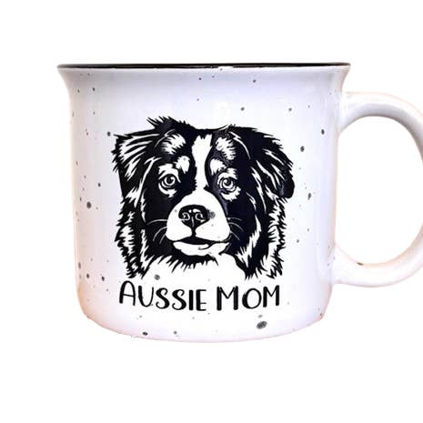 SHY Designs, LLC - Wholesale Coffee Mug - Aussie Mom Campfire Mug - Dog Mom Mug0