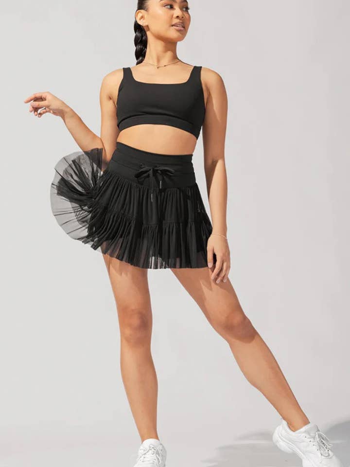 Lily Clothing - Wholesale Skirt - Women's - WOMEN'S HIGH WAIST LACE-UP PLEATED SKIRT