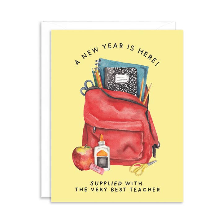 New School Year Teacher Appreciation and Thank You Card for wholesale by Paper Betty