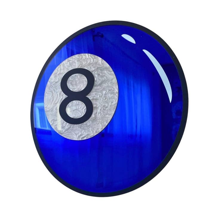 8 Ball Acrylic Mirror – Handmade Pop Art Wall Decor for wholesale by MirrorPop