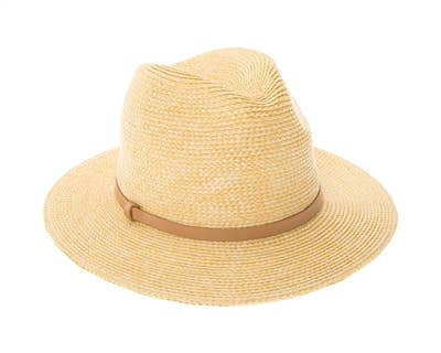 DNMC - Vente Chapeau de paille – femme - Chapeau Fedora en Paille de Raphia pour Femme - Chapeau d'Été Élégant4