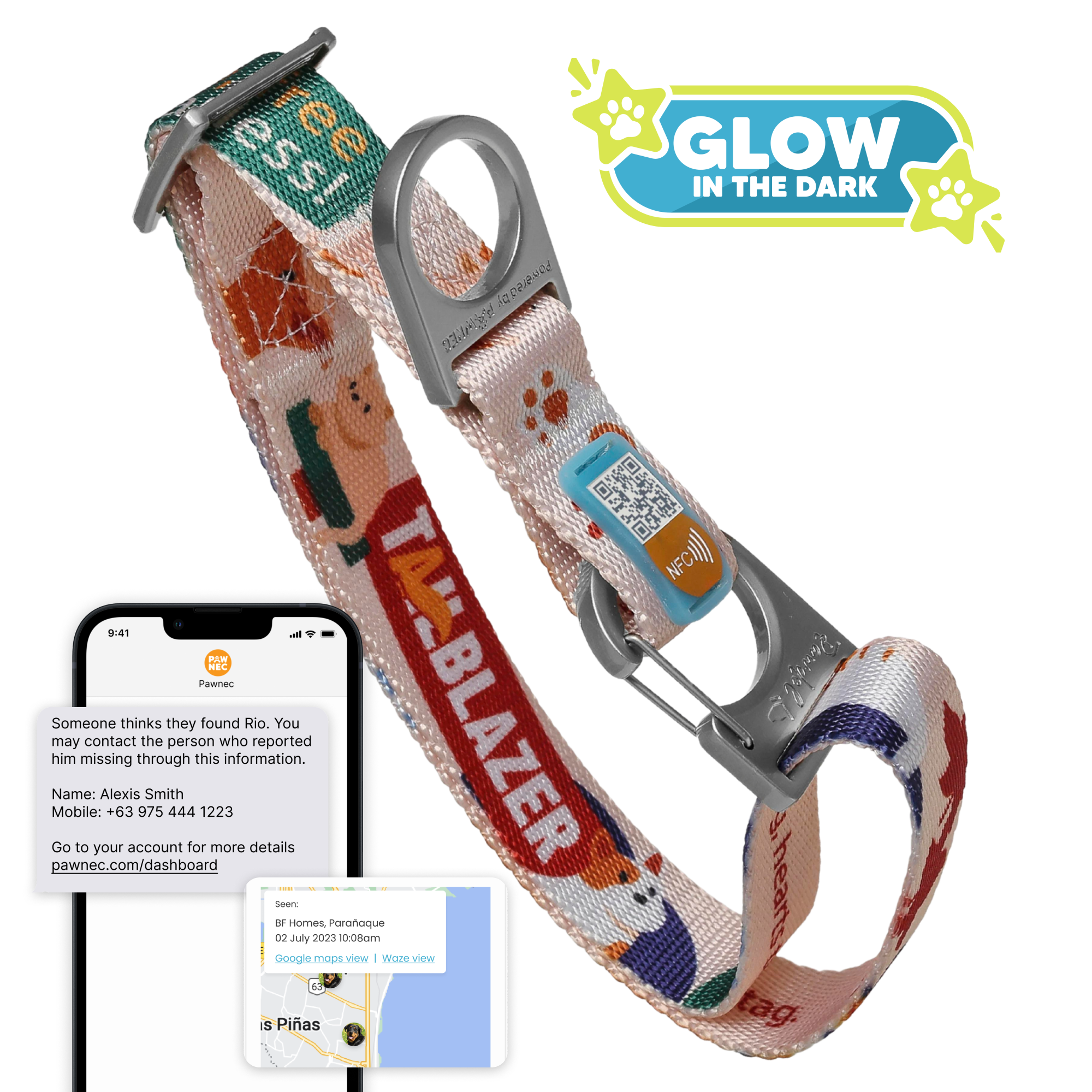 Pawnec - Wholesale Pet Collar - Cat/Dog - NeoCollar "Glow n' Go"1