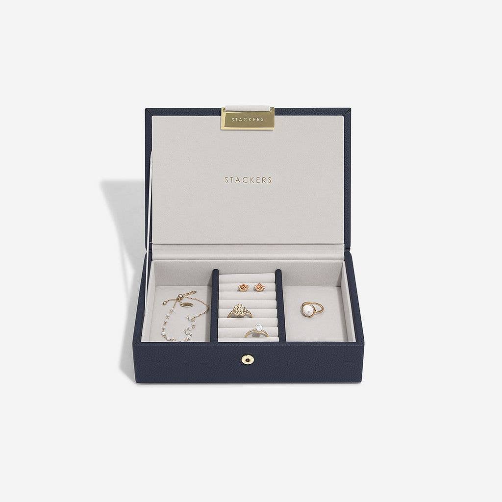 Stackers - Vendita all'ingrosso Portagioie/organizer per gioielli - Mini portagioie blu marino   2