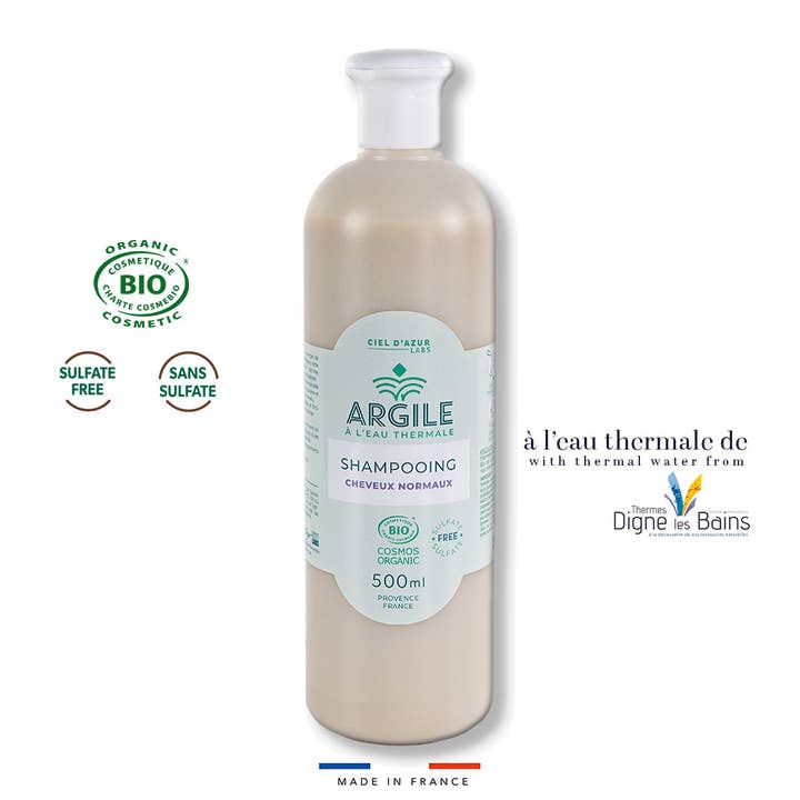 Ciel d'Azur Labs – Engroshandel Hårshampoo – Ler og termisk vand Naturligt normalt hårshampoo