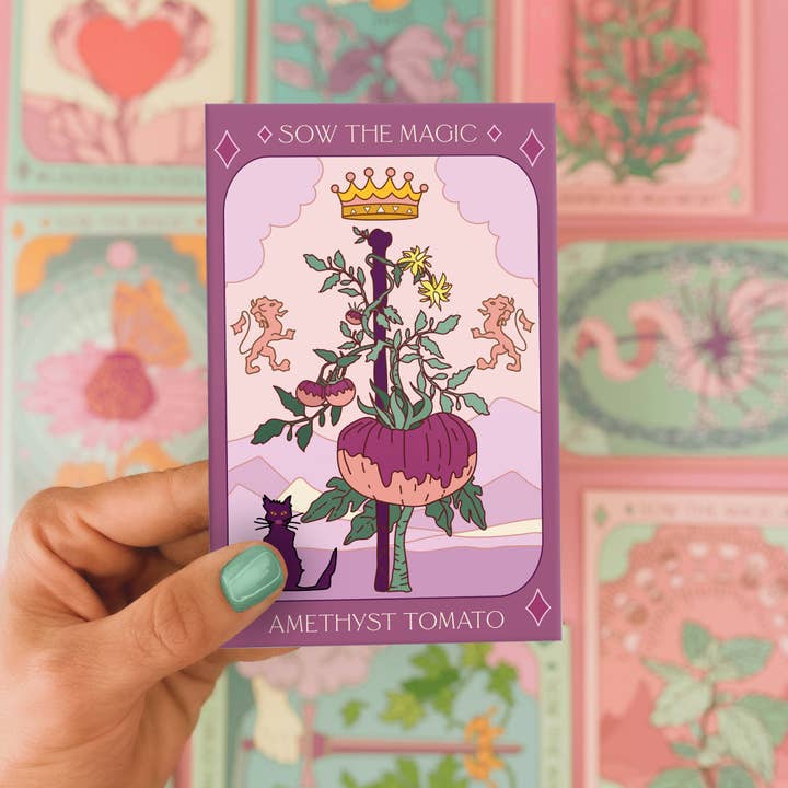 Sow the Magic - Wholesale Plant Seeds - Amethyst Jewel Tomato Tarot Seed Packet5