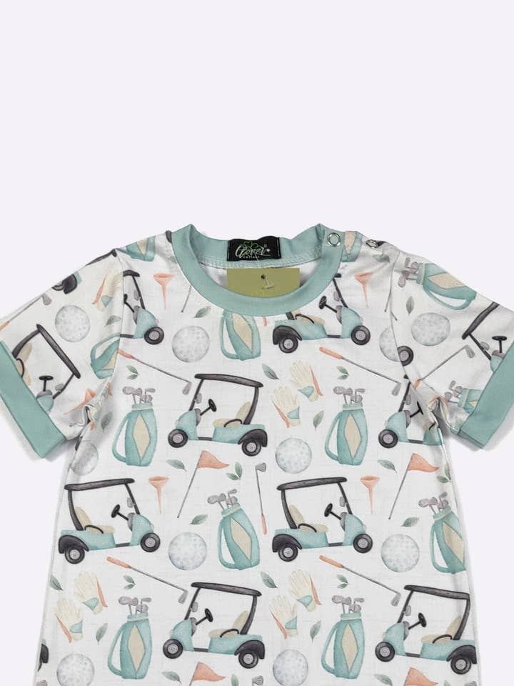 Clover Cottage - Vente Barboteuse – bébé - Barboteuse Garçon de Golf Wedge1