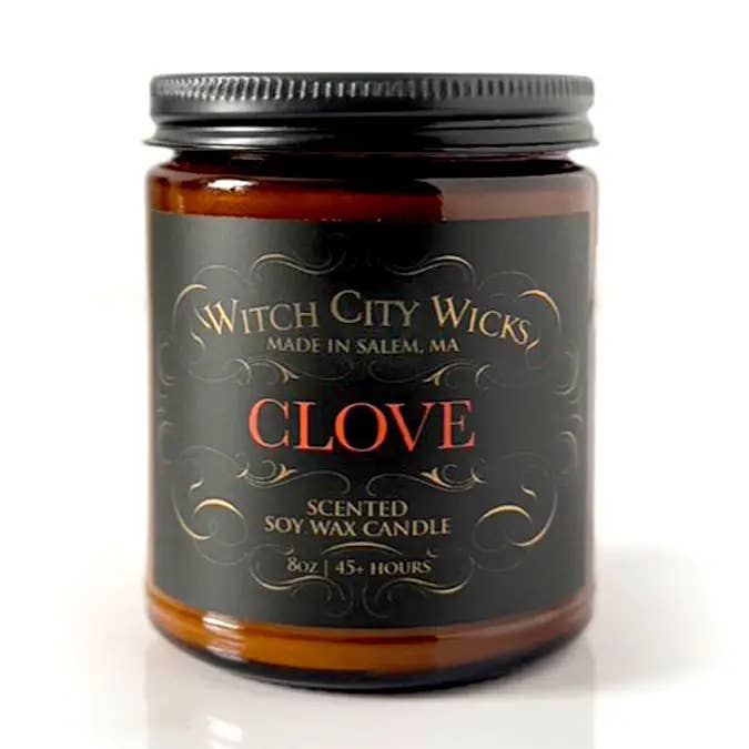 Clove candle for wholesale by Witch City Wicks