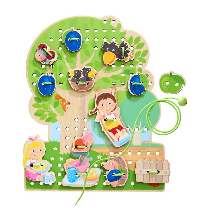 Orchard 31 Piece Threading Game for wholesale by HABA USA