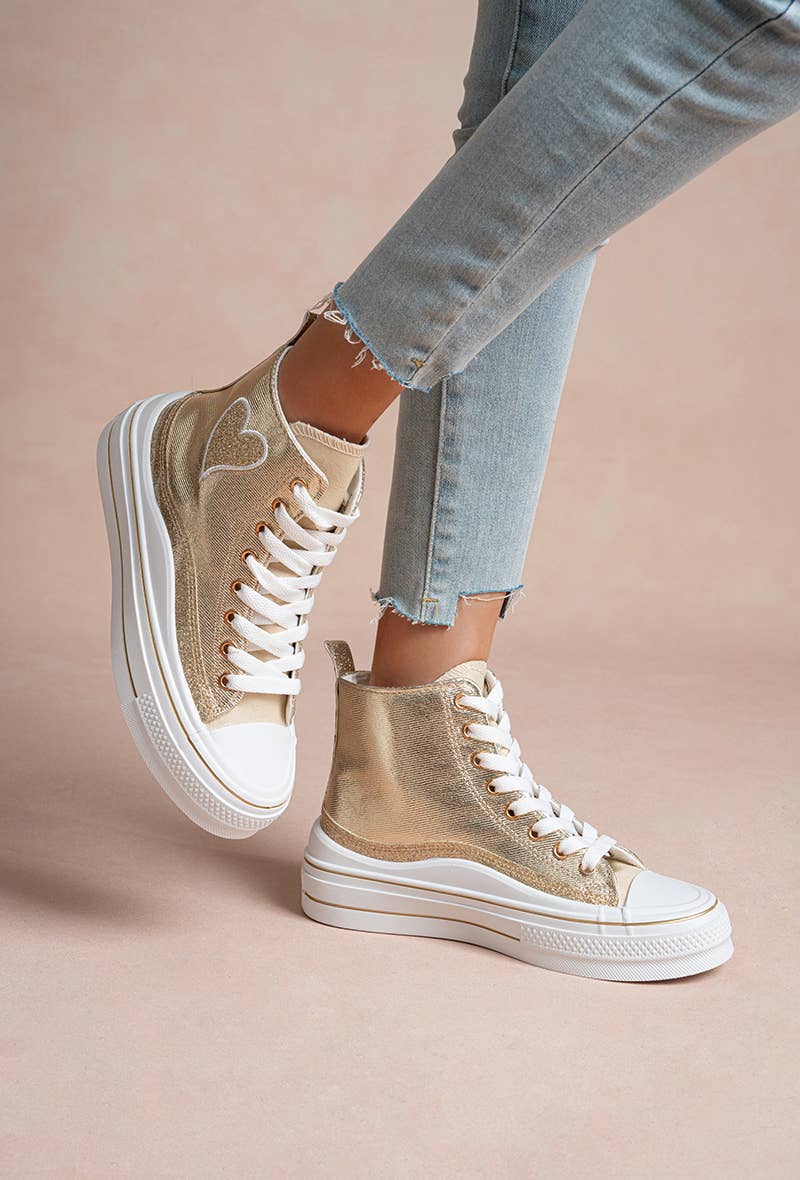 LADY GLORY - Wholesale Lifestyle Sneakers - Women's - High-top sneakers with heart18