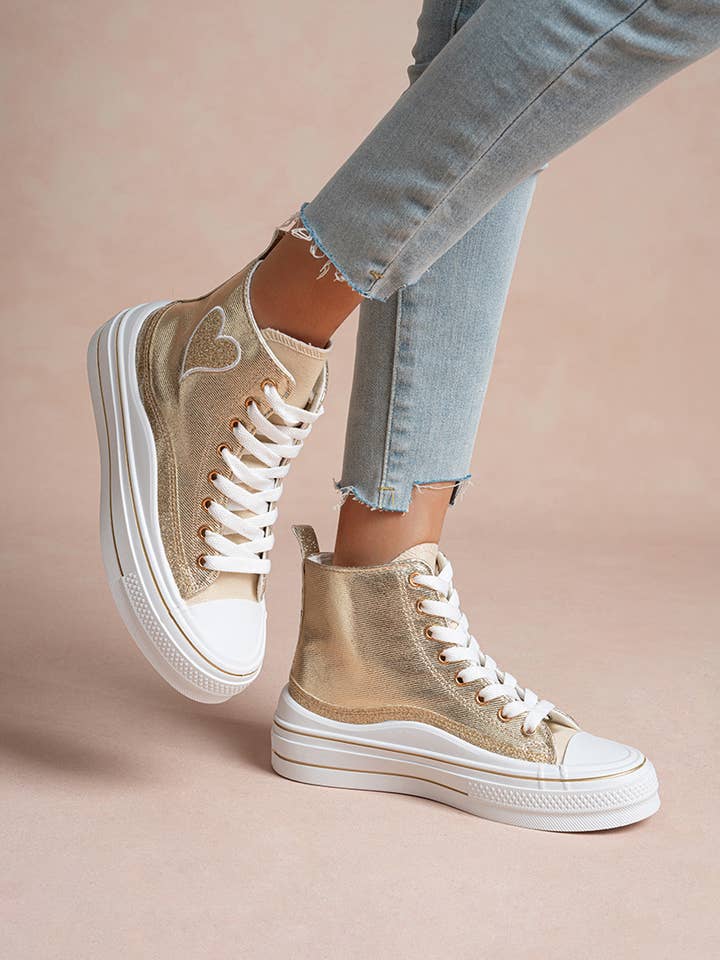 LADY GLORY - Wholesale Lifestyle Sneakers - Women's - High-top sneakers with heart18