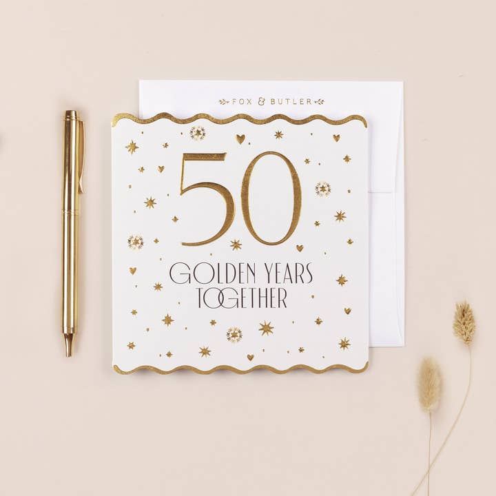 Pigment Productions Ltd - Wholesale Anniversary Card - 50th Anniversary Card