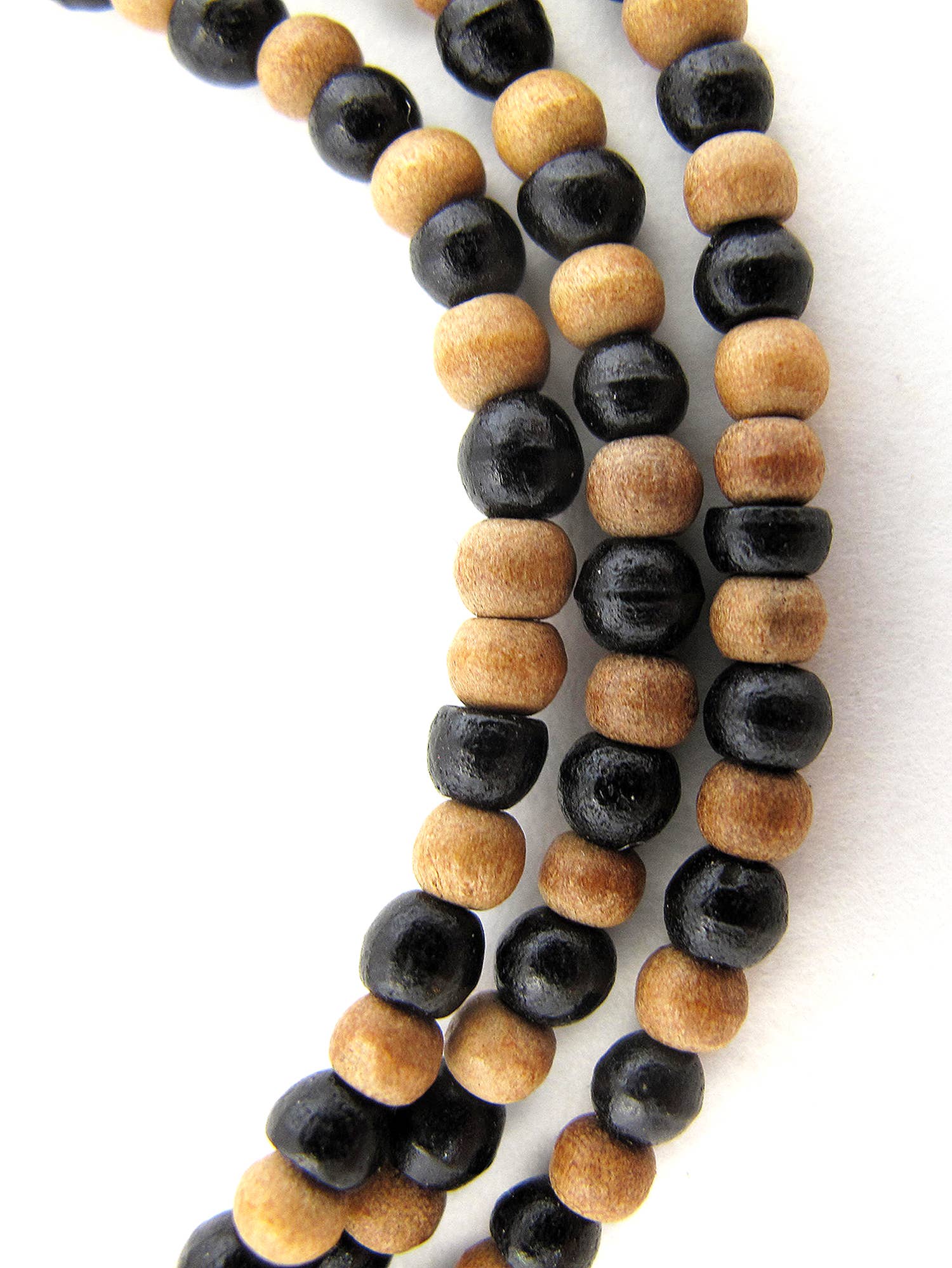 Tika - Wholesale Beaded/Pearl Necklace - Wood Necklace- 3mm7