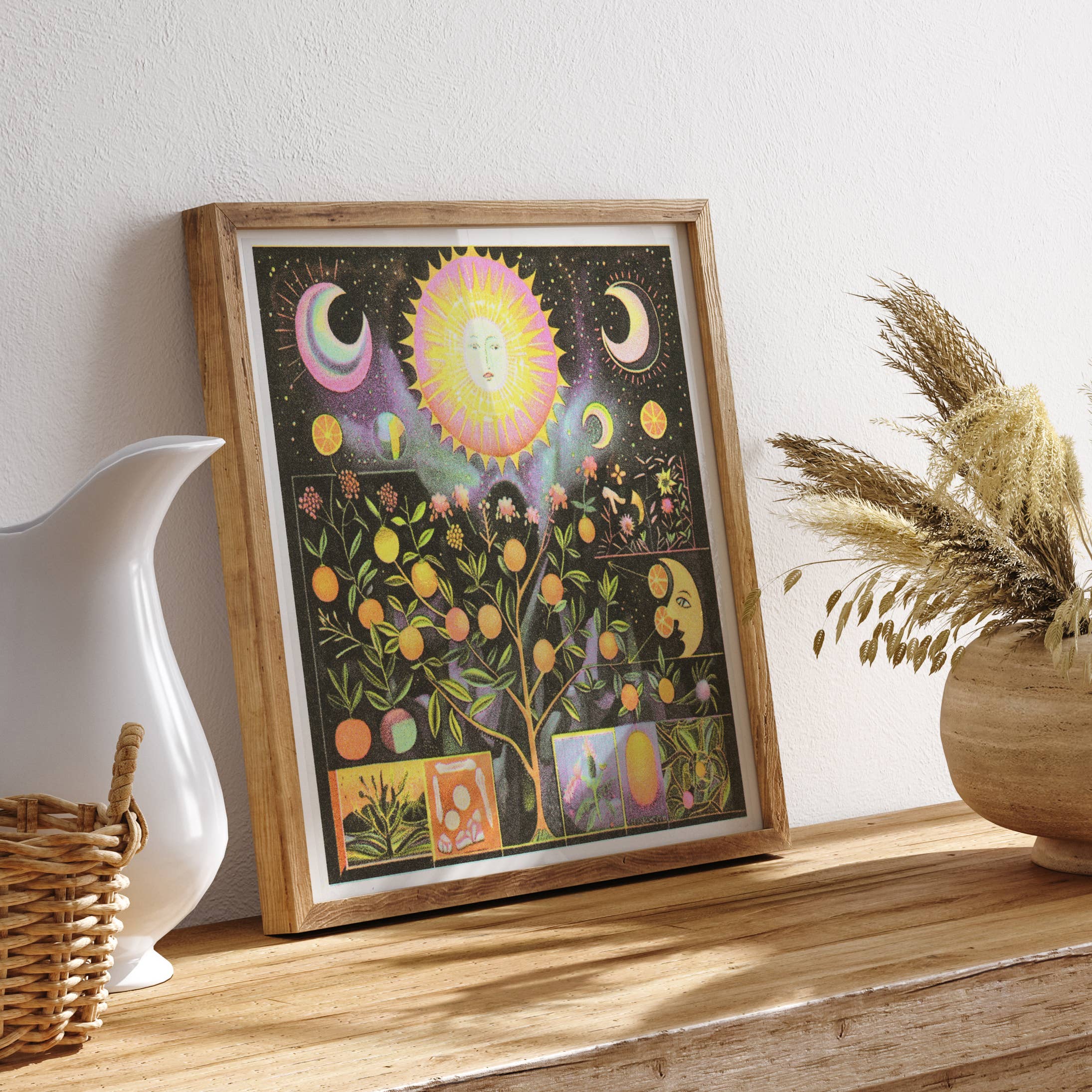 Back of Beyond Press – Engroshandel Kunsttryk – Solens æbler risograftryk1