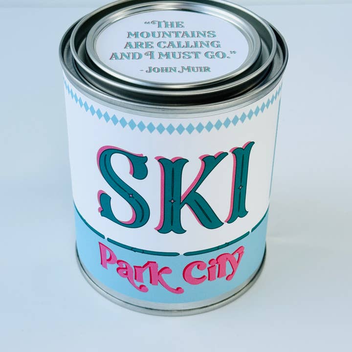 Rambling Caravan - Wholesale Travel Candles - Custom Ski Candle - Paint Tin Candle5