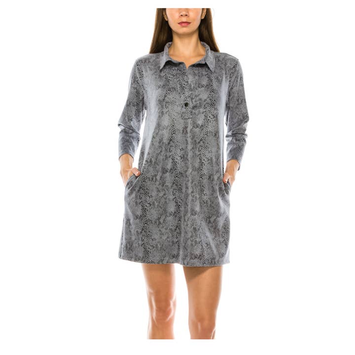 W.A.Y. --Wonderful And Young – wholesale Klänning - Dam – W.A.Y. Henley krage MOCKA KLÄNNING