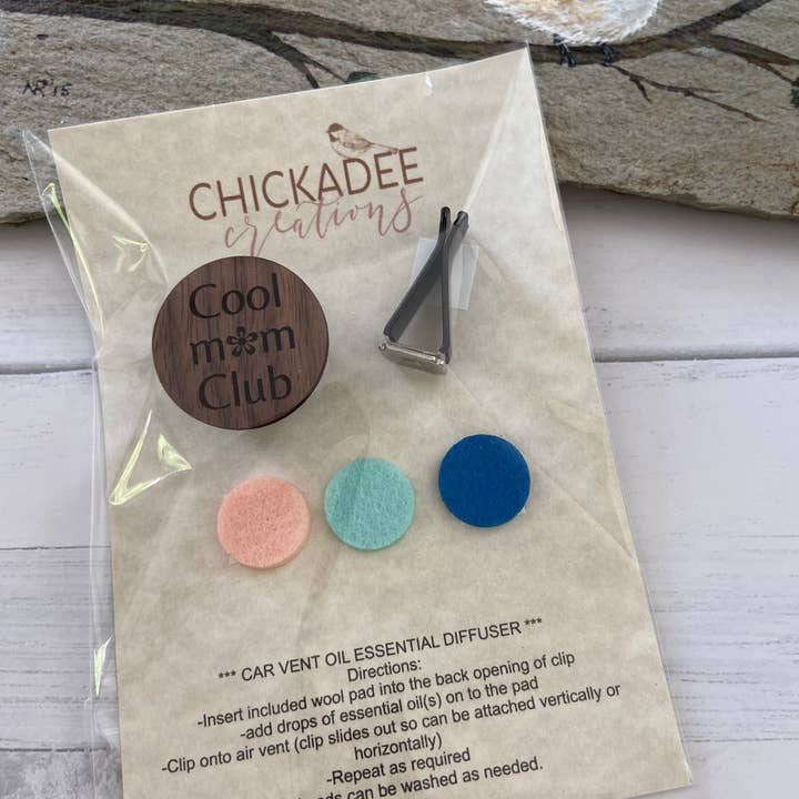 Chickadee Creations - Wholesale Car Freshener - Women's - Car air vent essential oil car diffuser clip - cool mom club1