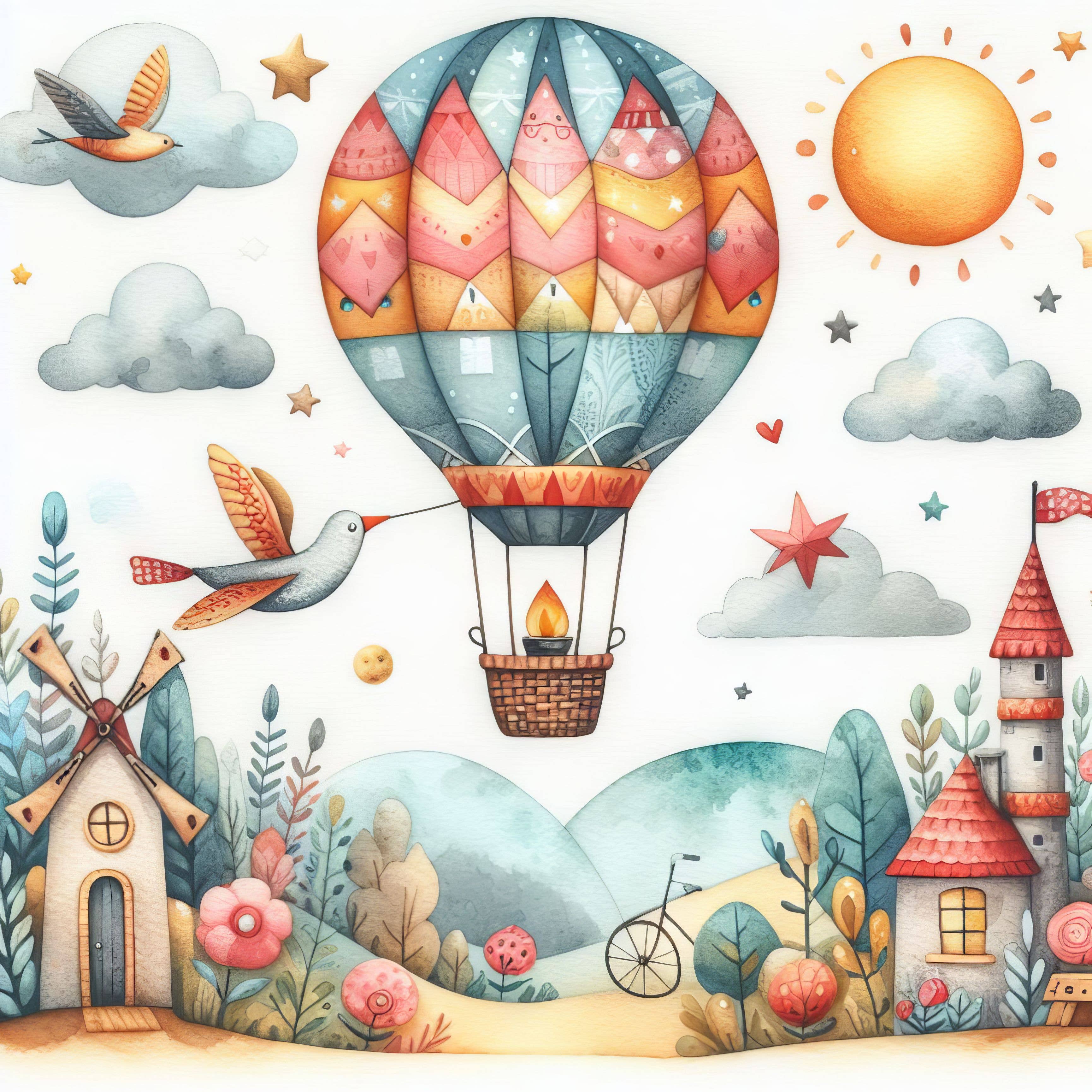 Amaranta Designs - Wholesale Everyday greeting card - Hot Air Balloons 50