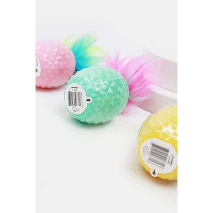 MIX COLOR Happy Pineapple with Fur Hair Lip Gloss for wholesale on Faire