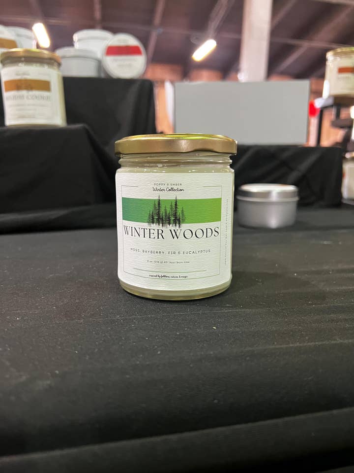 Winter Woods Candle | Winter Holidays Aromatherapy Candle for wholesale by Poppy & Ember