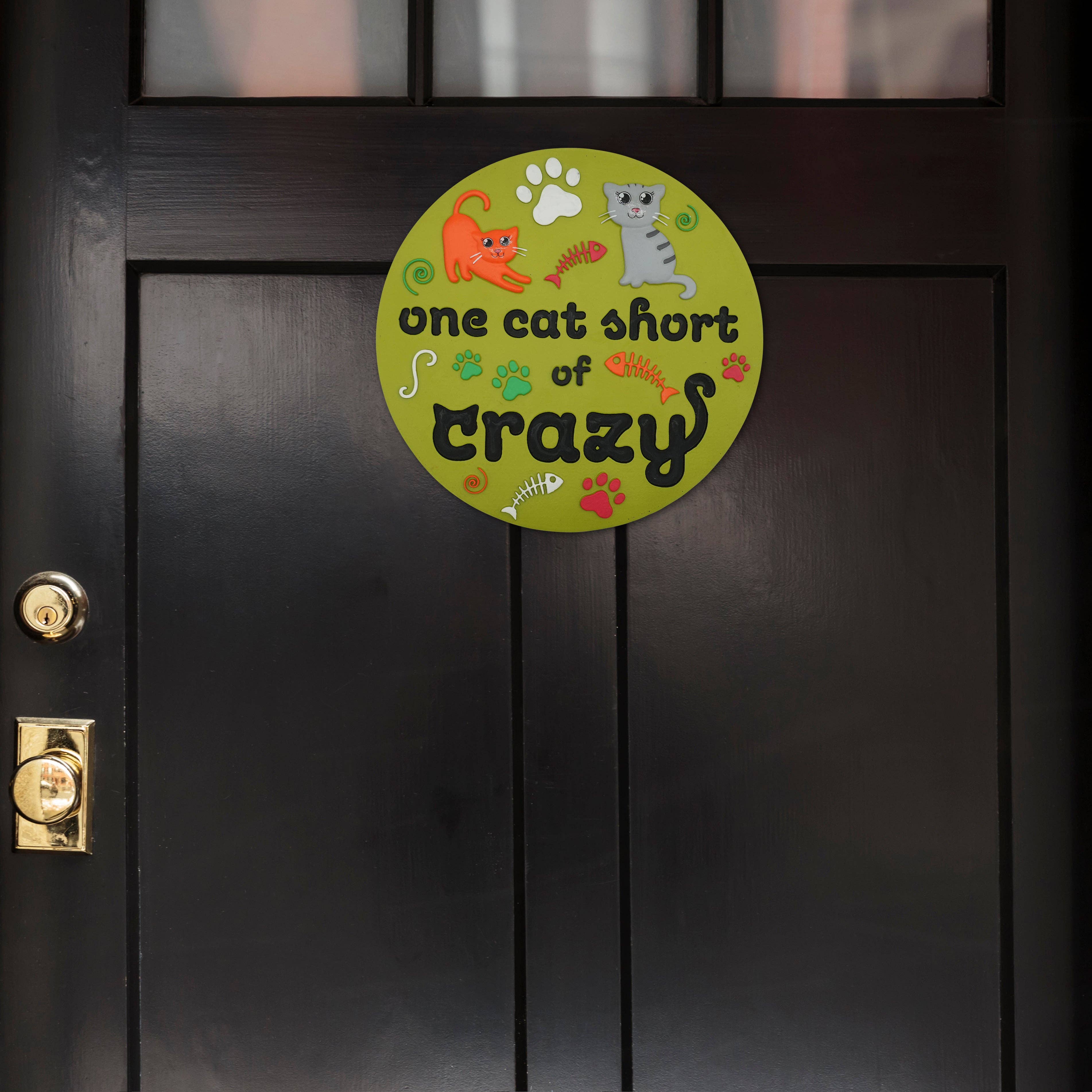 Happy Cow Lawn Decor - Wholesale Stepping Stone - “One Cat Short of Crazy” Garden Stepping Stone1