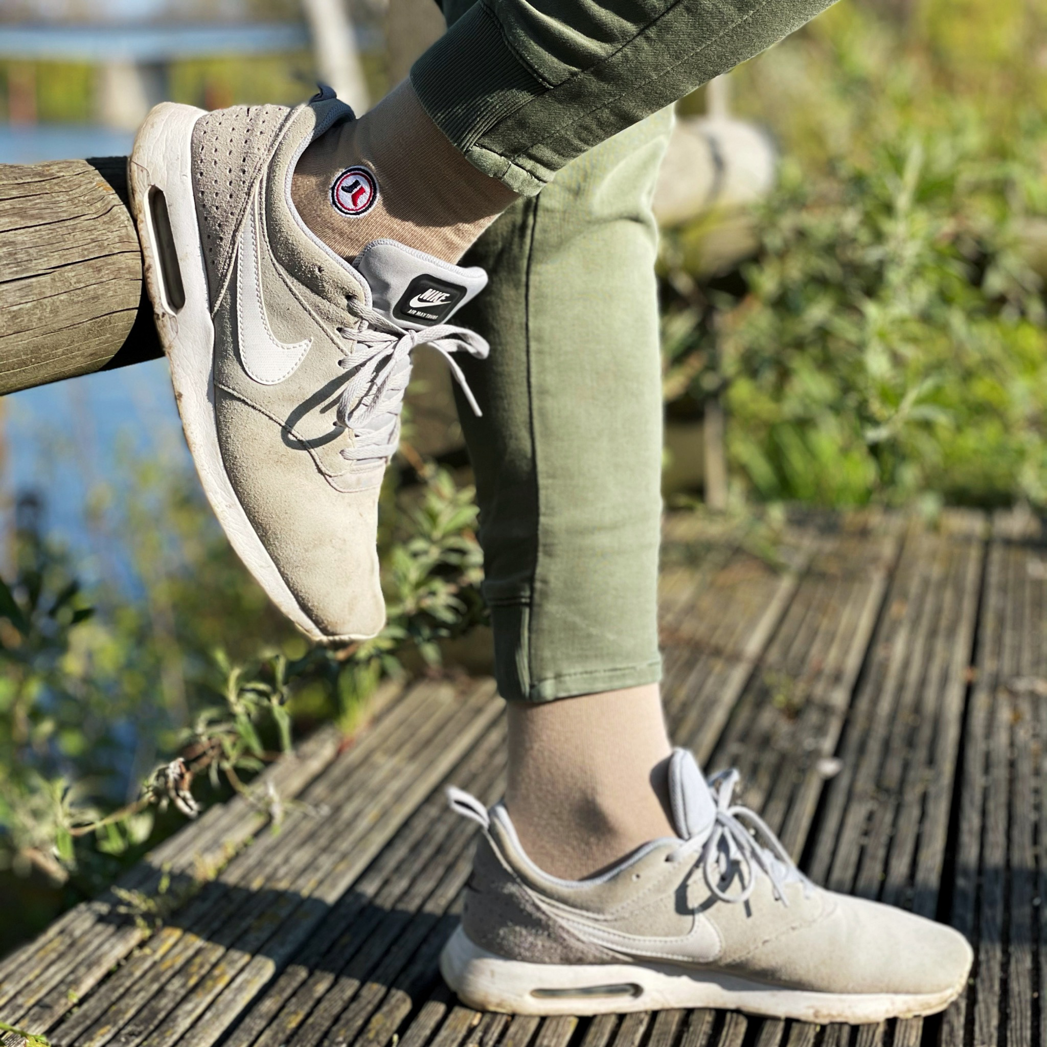 Chaussettes De Panam’ - Vente Chaussettes – unisexe - Précommande / Chaussettes en coton « Lisa » - Beige2