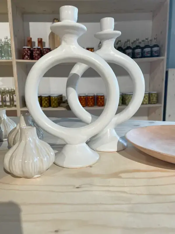 High crafty - Wholesale Candle Holder - 🕯 Tadelakt Candle Holder – White – Handmade Moroccan Cerami1