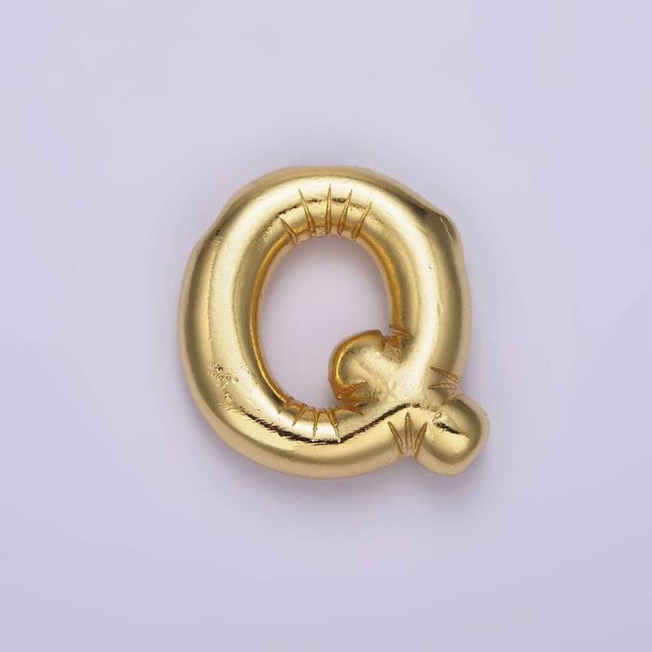 Aim Eternal - Wholesale Individual charm/pendant - 14K Gold Filled 20mm Chubby Balloon Initial Letter Pendant | A1067-A107916
