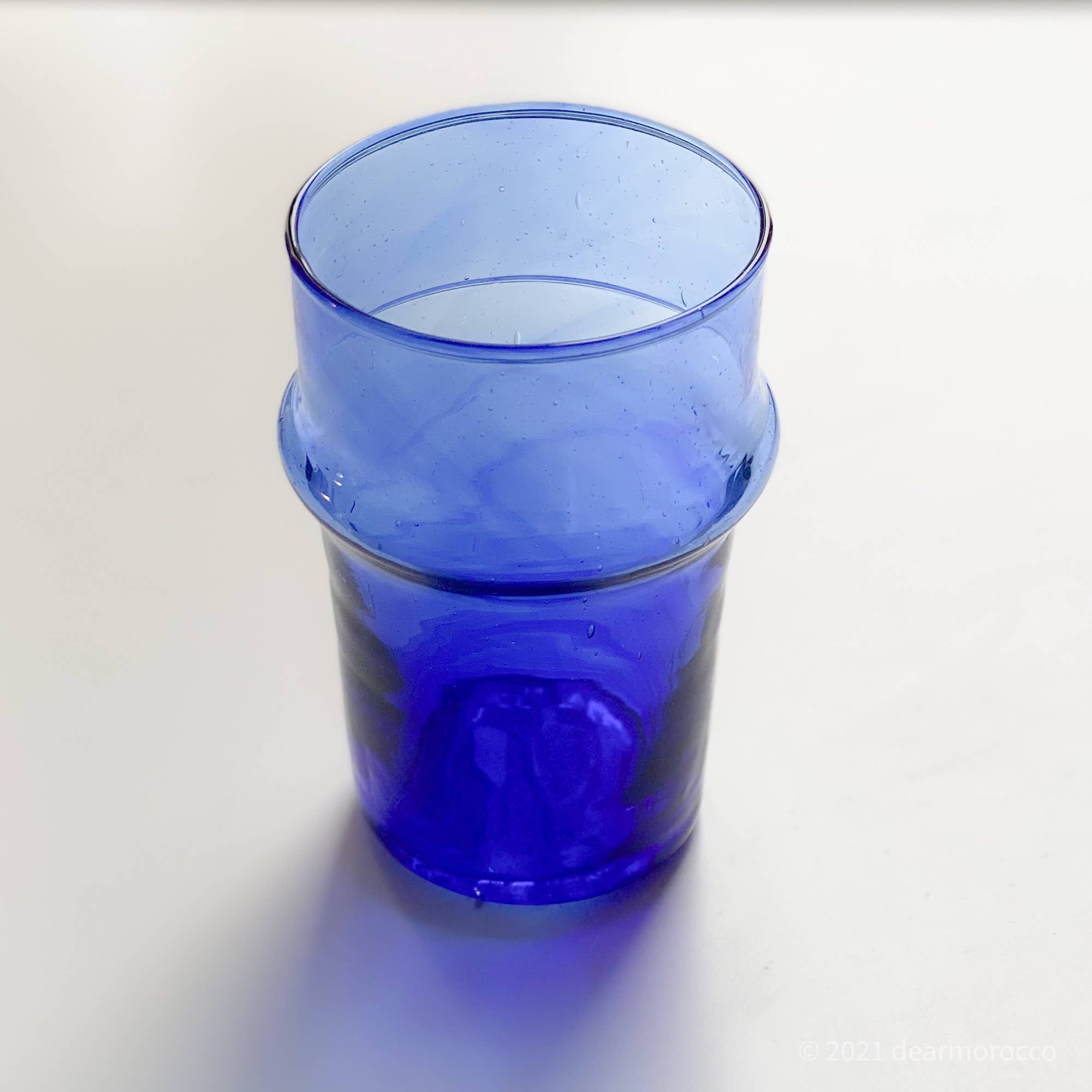 dear Morocco - Vente Verre/tasse - Verre à thé marocain recyclé BELDI bleu3