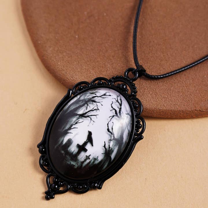 Revelari - Wholesale Pendant/Charm Necklace - Gothic Vintage Cameo Pendant Necklace4
