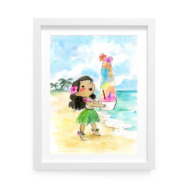 Shaved Ice Girl Art Print for wholesale by Le Petit Elefant