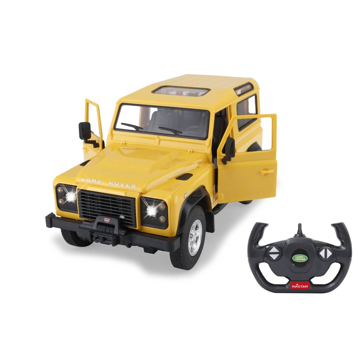 mhw24 - Wholesale Toy Car/Truck - Kids - Land Rover Defender 1:14 yellow 2.4GHz manual door2