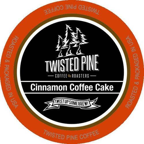 Torradores de café Twisted Pine Coffee Roasters Bolo de canela - 24ct por atacado de Coffeeicon