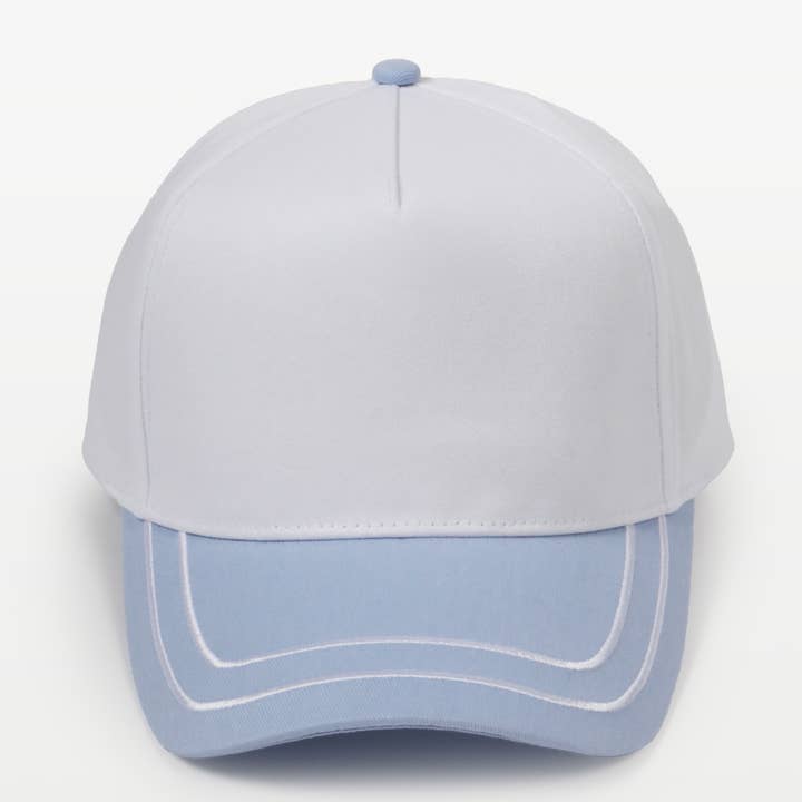 David And Young - Wholesale Baseball Cap - Unisex - Retro Stripe Brim Two Tone 5-Panel Cap4