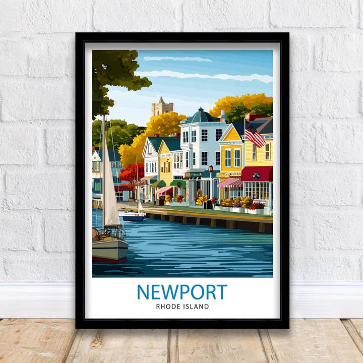Newport Rhode Island Travel Poster for wholesale by InkNPrintz