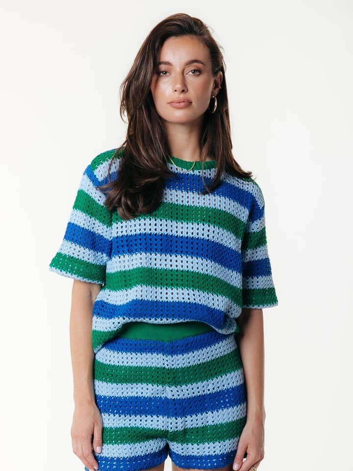 Nolita Crochet Stripe Short | Multicolor for wholesale on Faire0