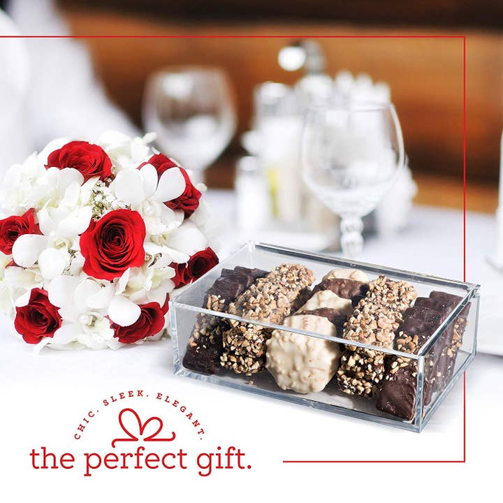 Hammont - Wholesale Gift Box - Clear Acrylic Boxes 2 Pack 6.3''X3.94''X1.97''3