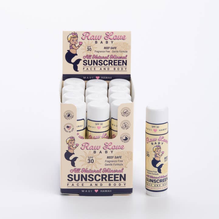 Raw Love Sunscreen - Wholesale Sunscreen - Raw Love Baby Sunscreen Stick