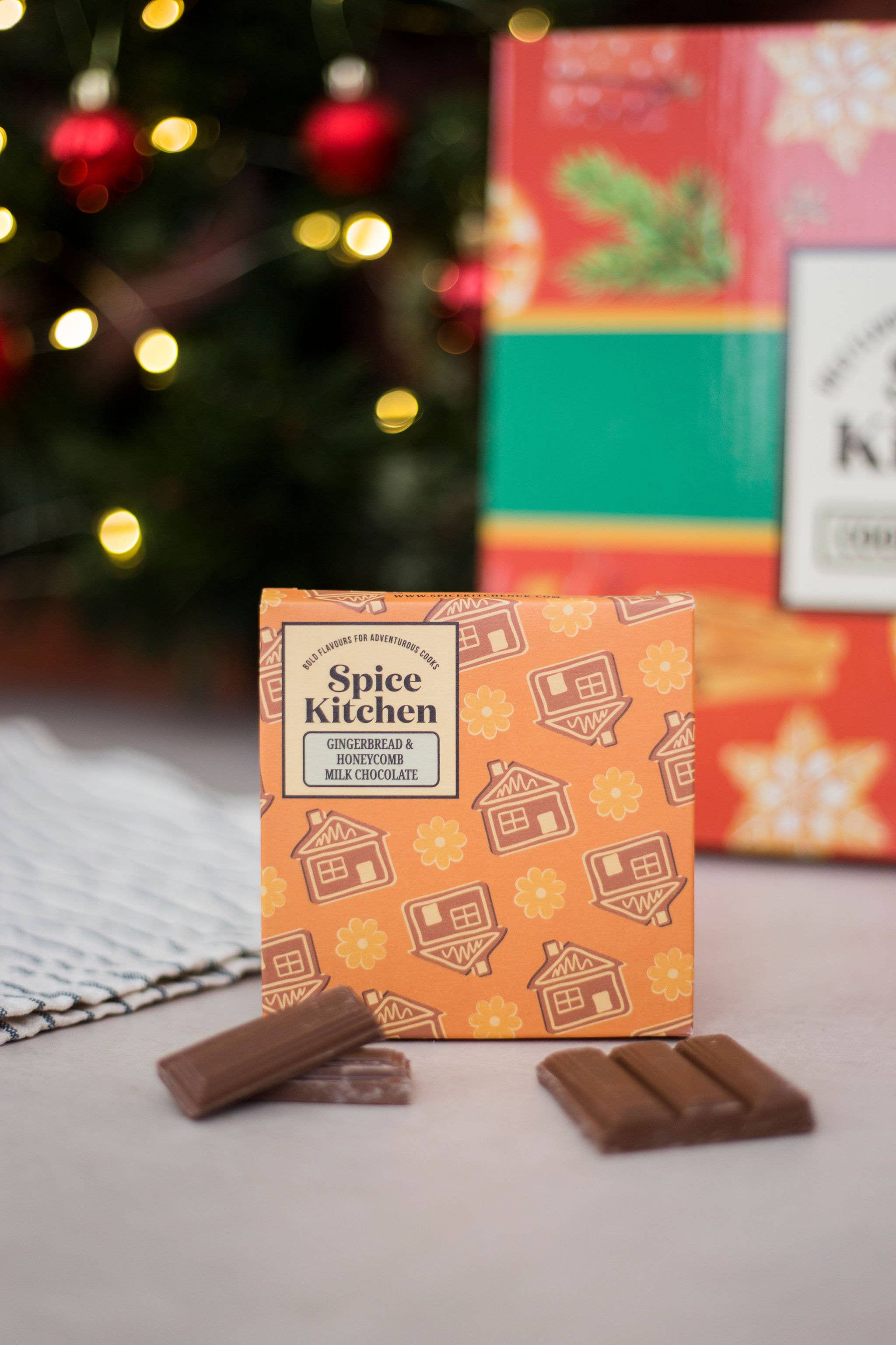 Spice Kitchen – wholesale Chocolate bar – Gingerbread & Honeycomb Milk Chocolate Bar (80g)2