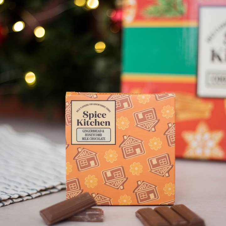 Spice Kitchen – wholesale Chocolate bar – Gingerbread & Honeycomb Milk Chocolate Bar (80g)2