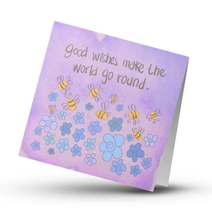 Good Wishes Make The World Go Round! for wholesale by Printed Hugs