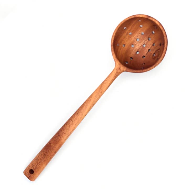 Women of the Cloud Forest - Vente Ustensile de service - Passoire de service en bois franc tropical1