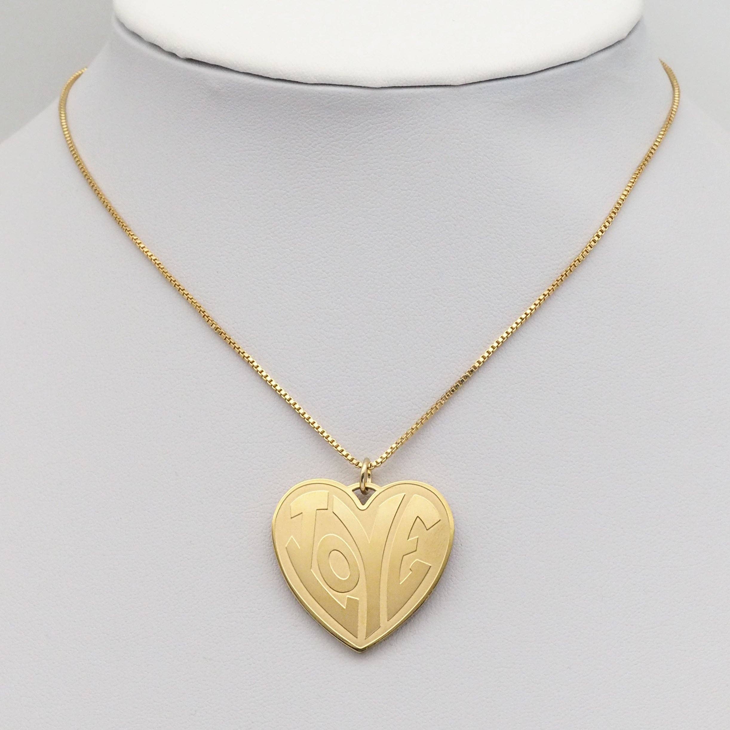 BestBeads&Beyond - Vente Breloques/médailles personnalisées - Breloque ronde en forme de cœur en or mat et argent, Sku #LX2603