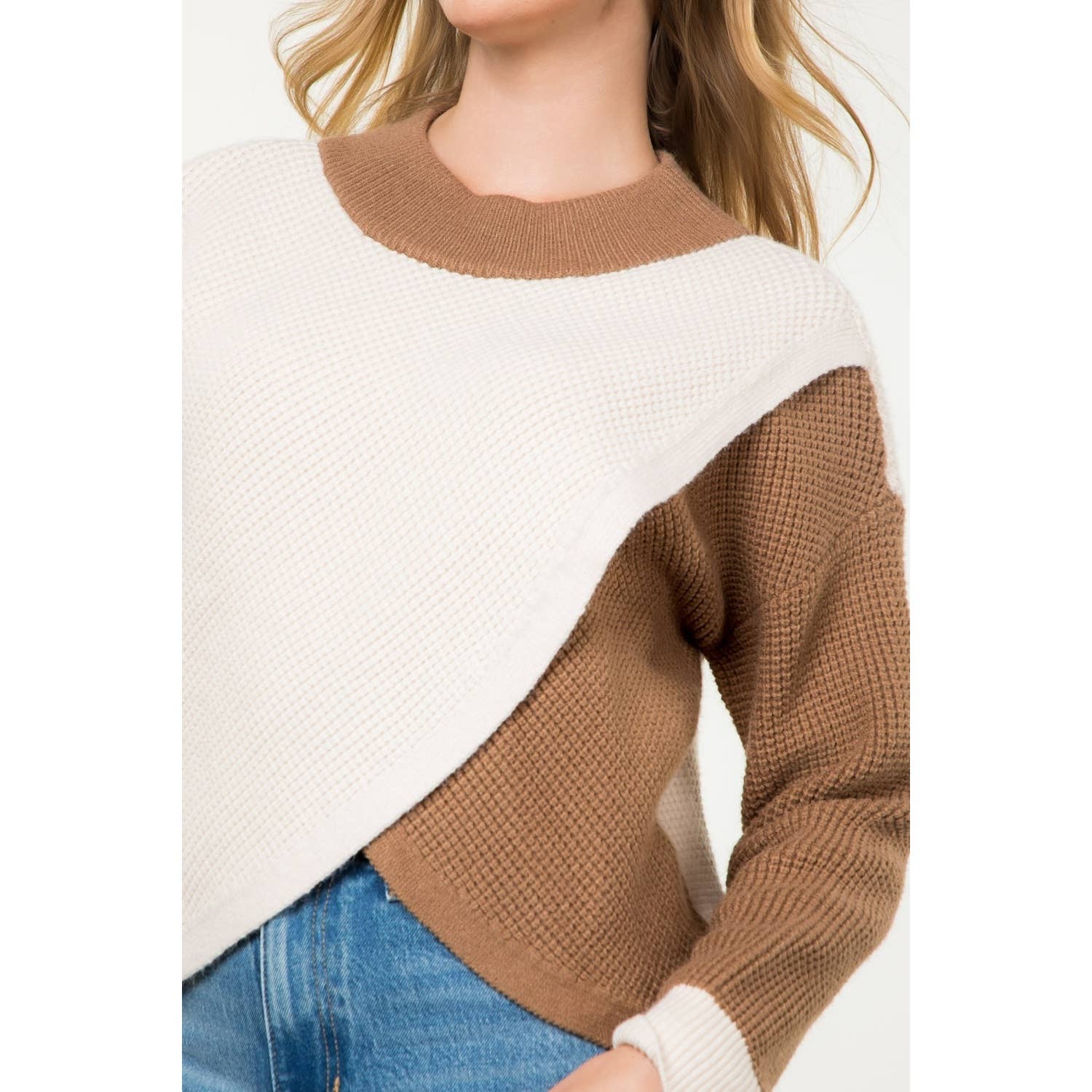 THML - Wholesale Knit Sweater - Women's - Colorblock Knit Sweater13