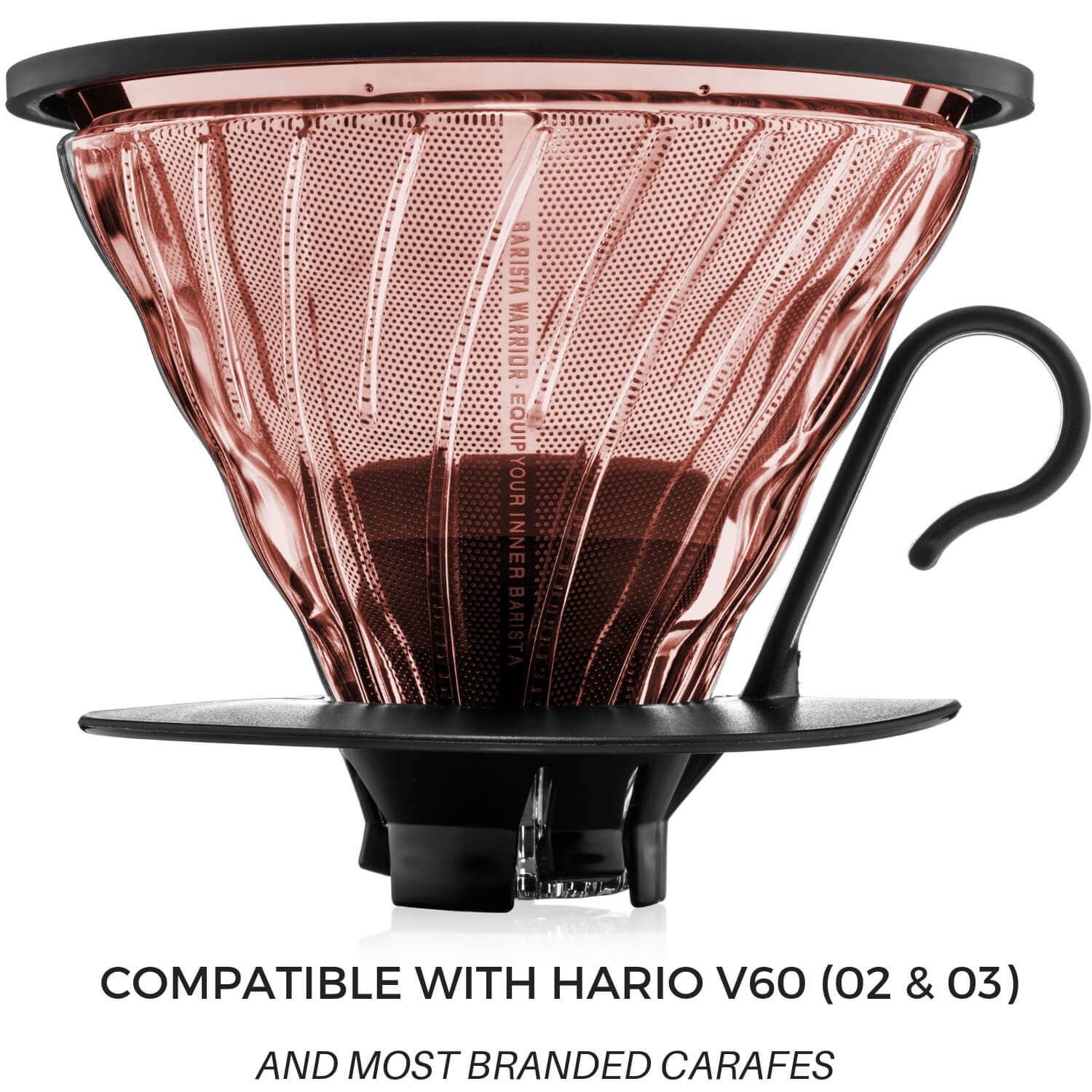 Barista Warrior - Wholesale Pour Over & Dripper - Reusable Pour Over Filter for Chemex and Hario V60 (Copper)2