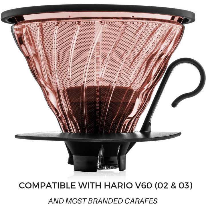 Barista Warrior - Wholesale Pour-over & dripper - Reusable Pour Over Filter for Chemex and Hario V60 (Copper)2