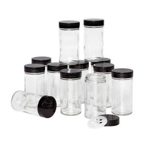 Youngever 12 Pack 5 Ounce Plastic Spice Jars Clear Spice 
