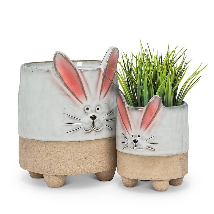 Abbott - Wholesale Plant Pot - Sm Bunny w/Ears Planter-4"H4